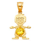 14KT REAL GOLD BOY PENDANT WITH NOVEMBER BIRTH STONE