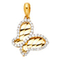 14KT REAL GOLD BUTTERFLY PENDANT FOR WOMEN