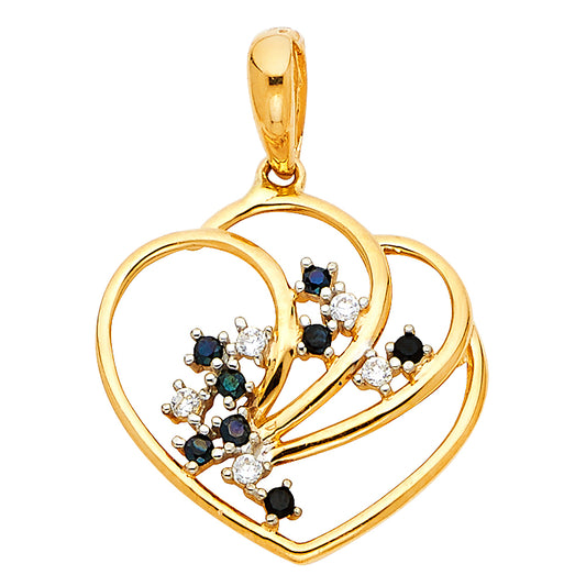 14KT REAL GOLD HEART PENDANT