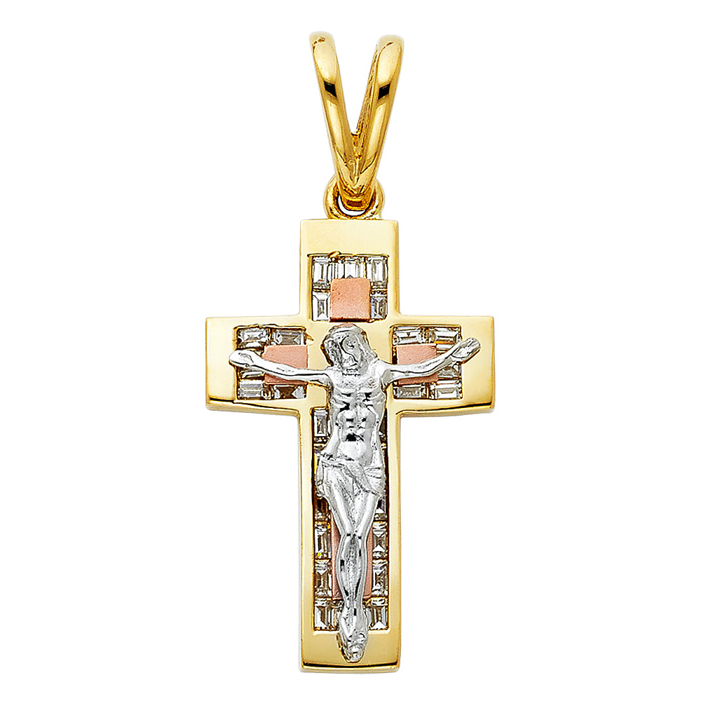 14kt Real Gold Crucifix Pendant