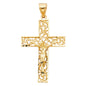 14kt Real Gold Cross with Filigree pattern