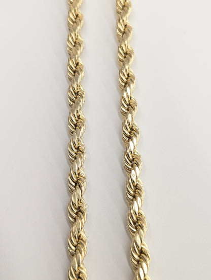 10kt Real Gold Rope Chain 9mm