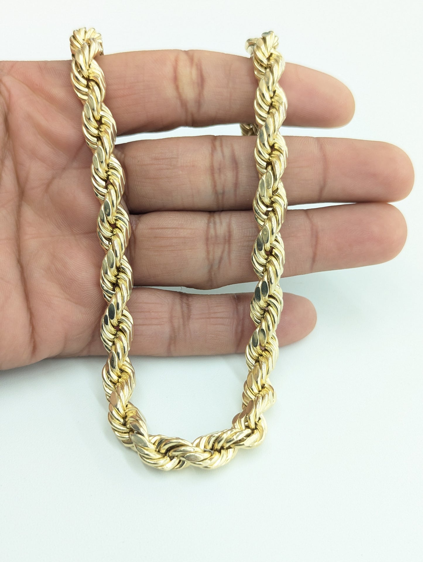 10kt Real Gold Rope Chain 9mm