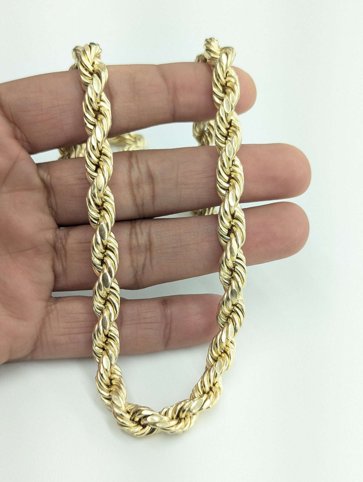 10kt Real Gold Rope Chain 9mm