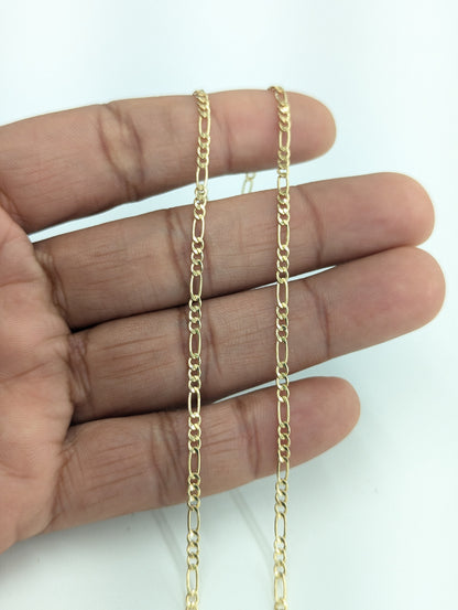 10kt Real Gold Figaro Chain 2.5mm