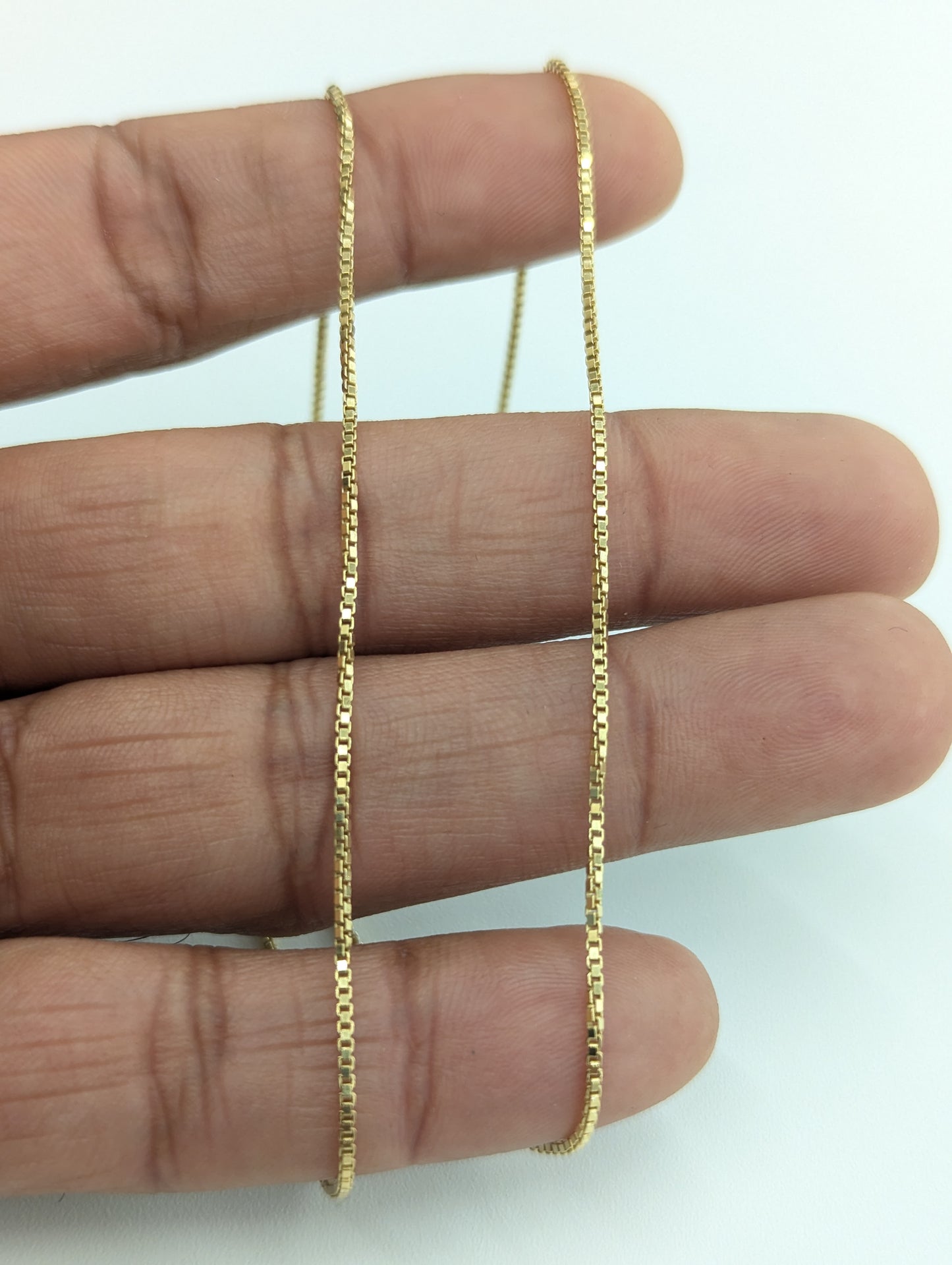 10kt Real Solid Gold Box Chain 1.2mm