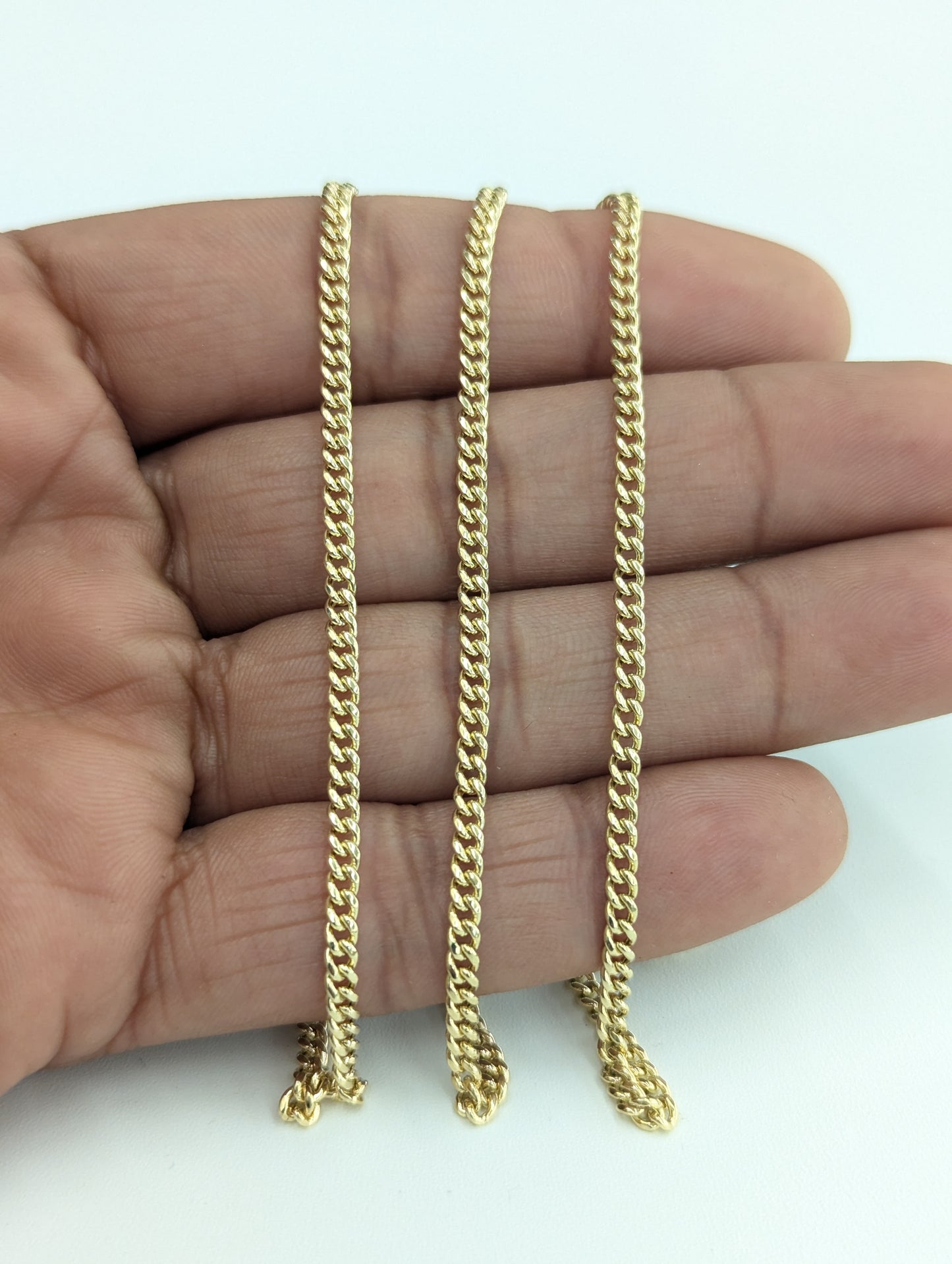 10KT REAL GOLD MIAMI CUBAN STYLE CHAIN 3MM