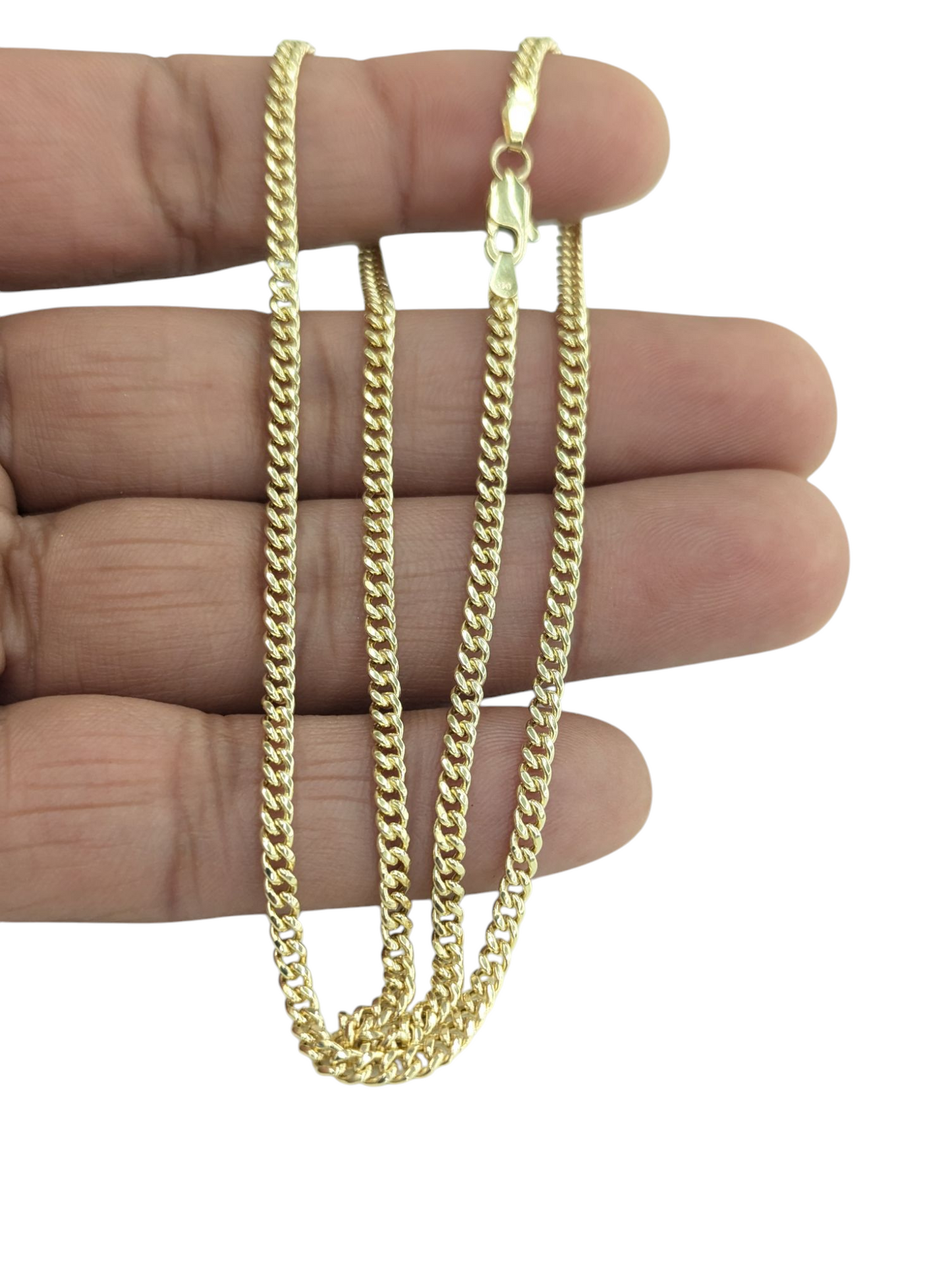 10KT REAL GOLD MIAMI CUBAN STYLE CHAIN 3MM
