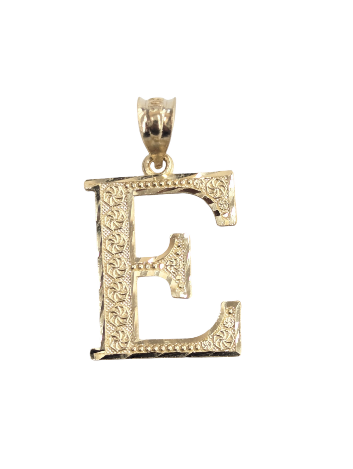 10kt Real Gold Initials Block Letter A - Z Pendant