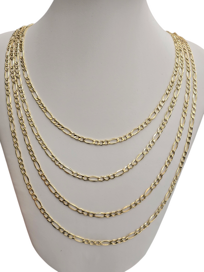 10kt Real Gold Figaro Chain 3.5mm