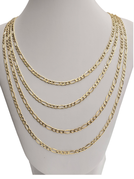 10kt Real Gold Figaro Chain 3.5mm