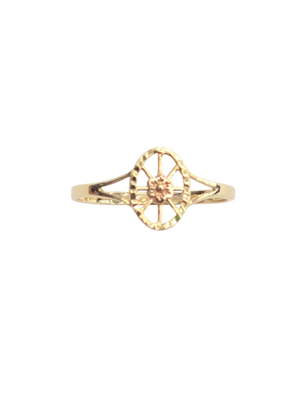 14kt Real Gold Flower Ring For Women