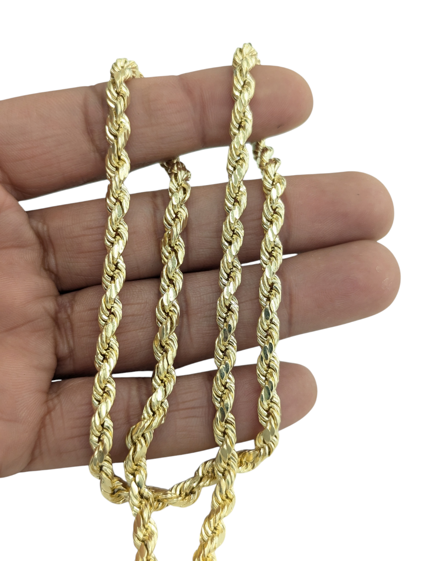 10kt Real Gold Rope Chain 5.5mm