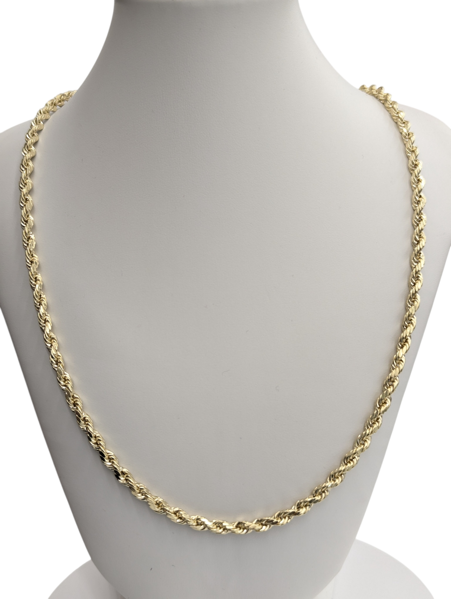 14kt Real Gold Rope Chain 4mm