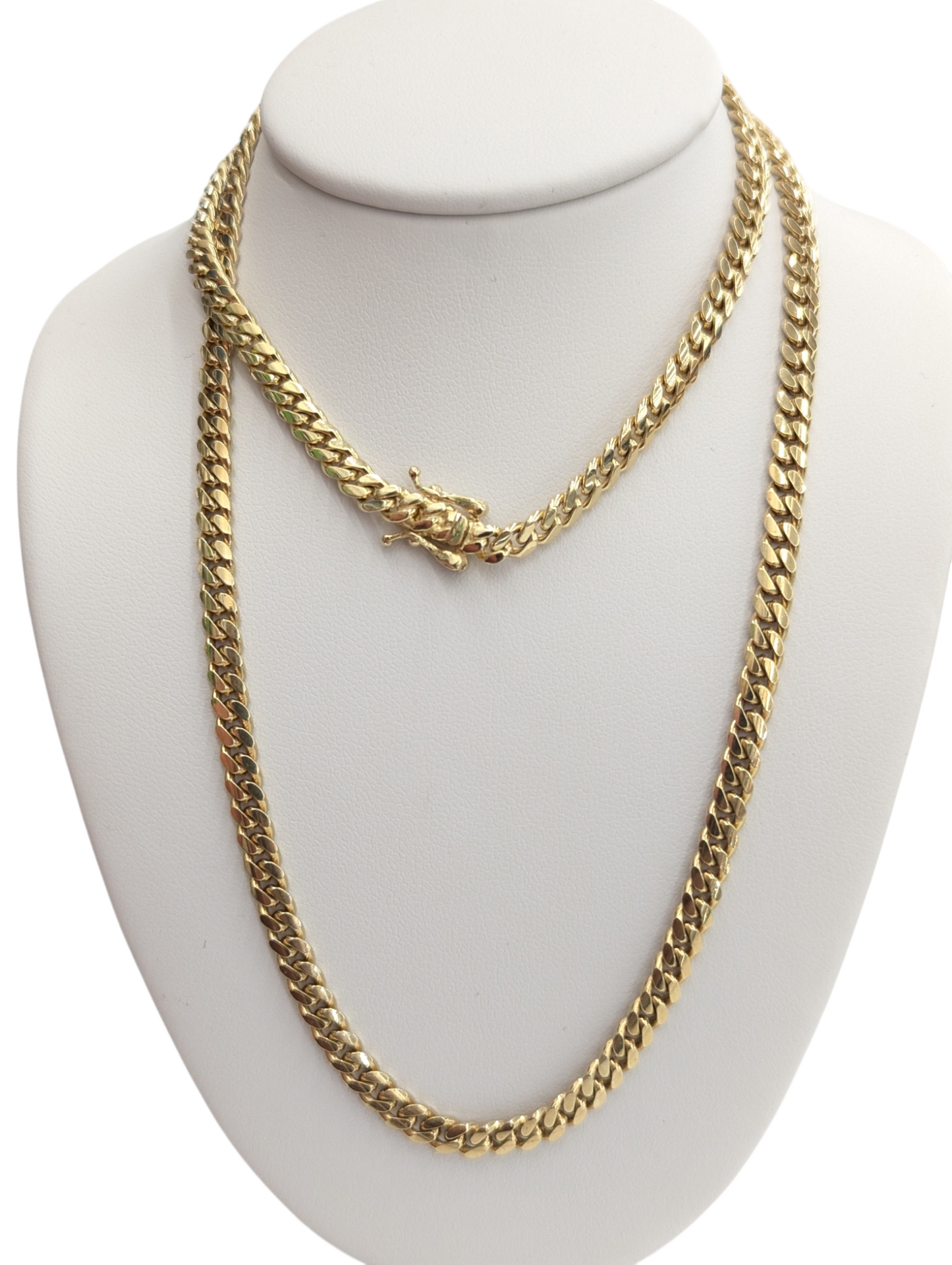 10kt Real Solid Gold Miami Cuban Style Chain 4mm