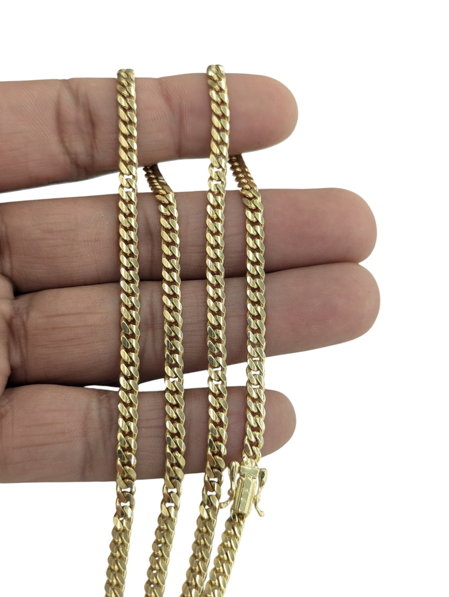 10kt Real Solid Gold Miami Cuban Style Chain 4mm