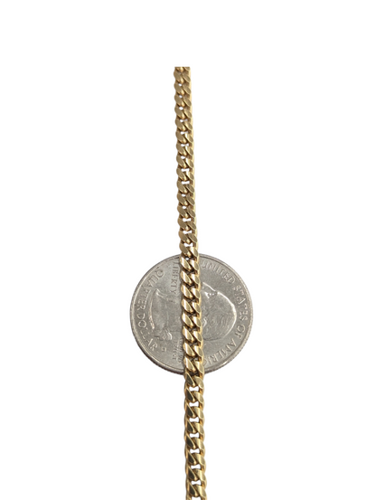 10kt Real Solid Gold Miami Cuban Style Chain 4mm