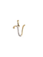 Real Diamond 10kt Yellow Gold Initial A - Z Pendant