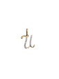 Real Diamond 10kt Yellow Gold Initial A - Z Pendant