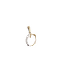 Real Diamond 10kt Yellow Gold Initial A - Z Pendant