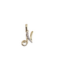 Real Diamond 10kt Yellow Gold Initial A - Z Pendant