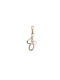 Real Diamond 10kt Yellow Gold Initial A - Z Pendant