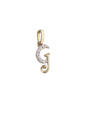 Real Diamond 10kt Yellow Gold Initial A - Z Pendant