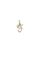 Real Diamond 10kt Yellow Gold Initial A - Z Pendant