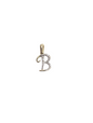 Real Diamond 10kt Yellow Gold Initial A - Z Pendant