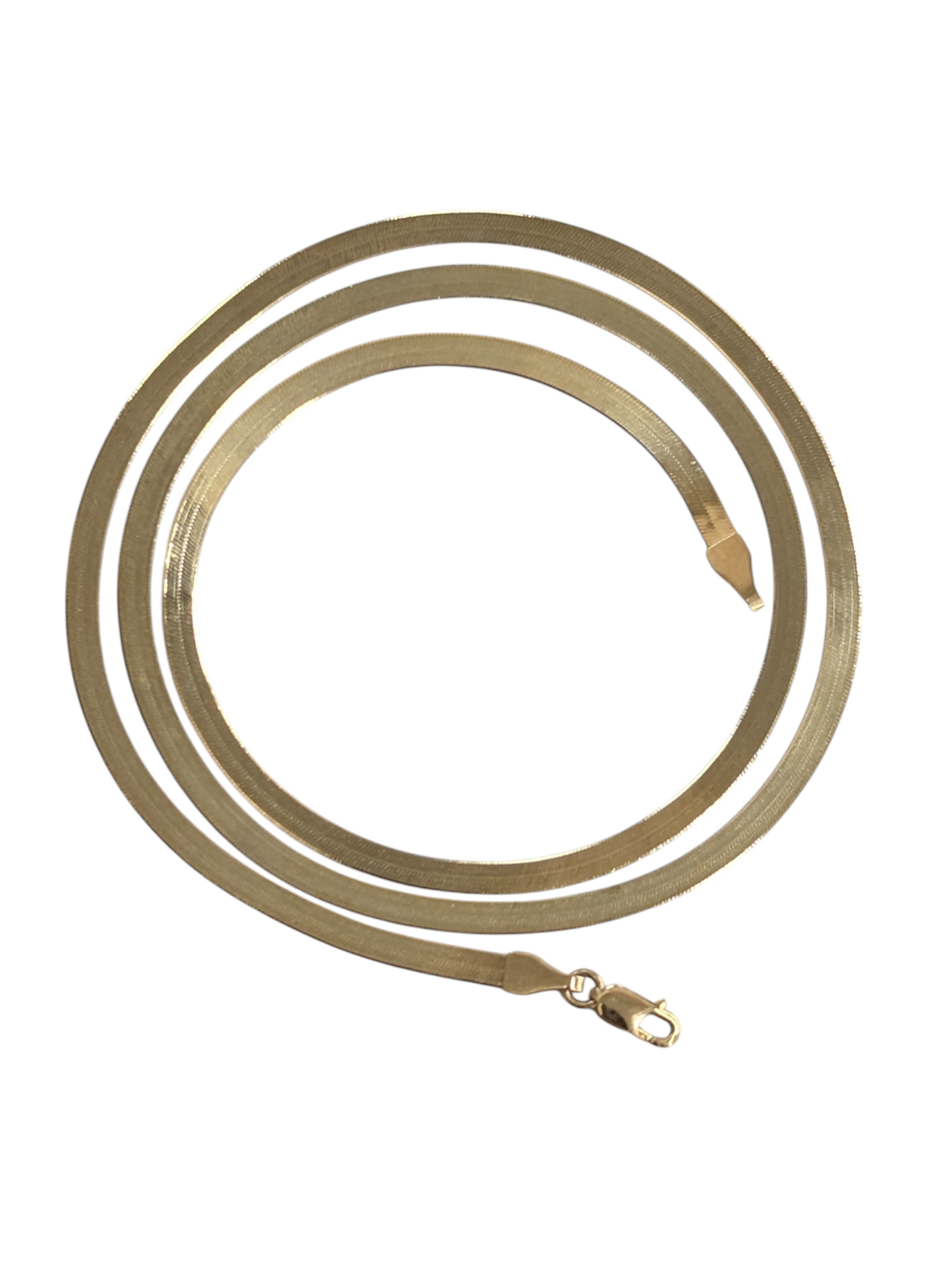 10KT REAL GOLD HERRINGBONE CHAIN 3MM