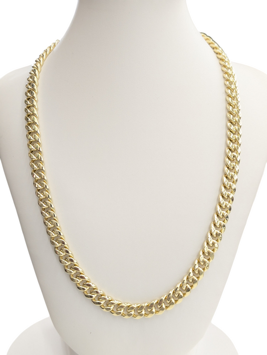 10KT REAL GOLD MIAMI CUBAN CHAIN 7.5MM