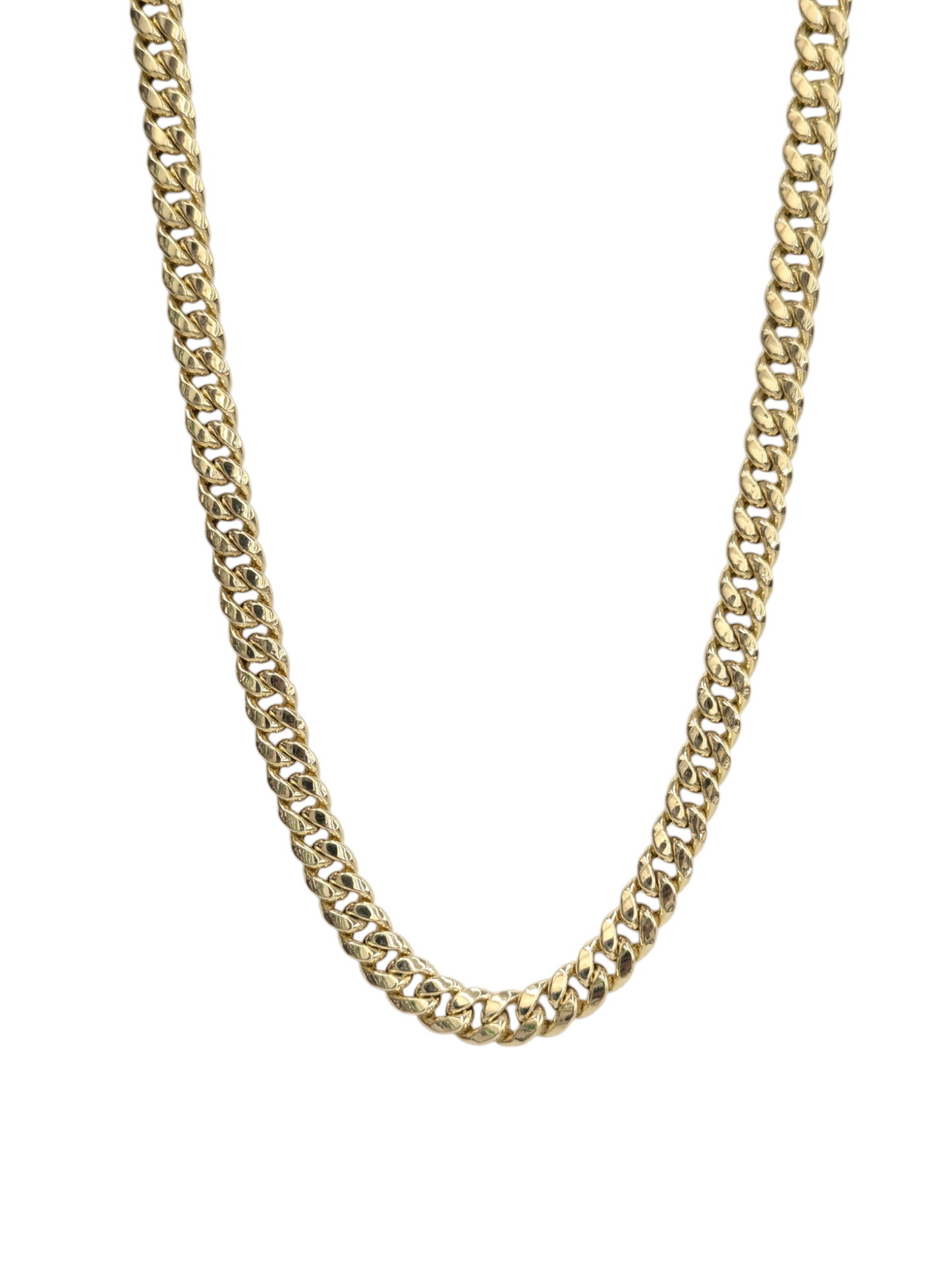 10KT REAL GOLD MIAMI CUBAN CHAIN 7.5MM