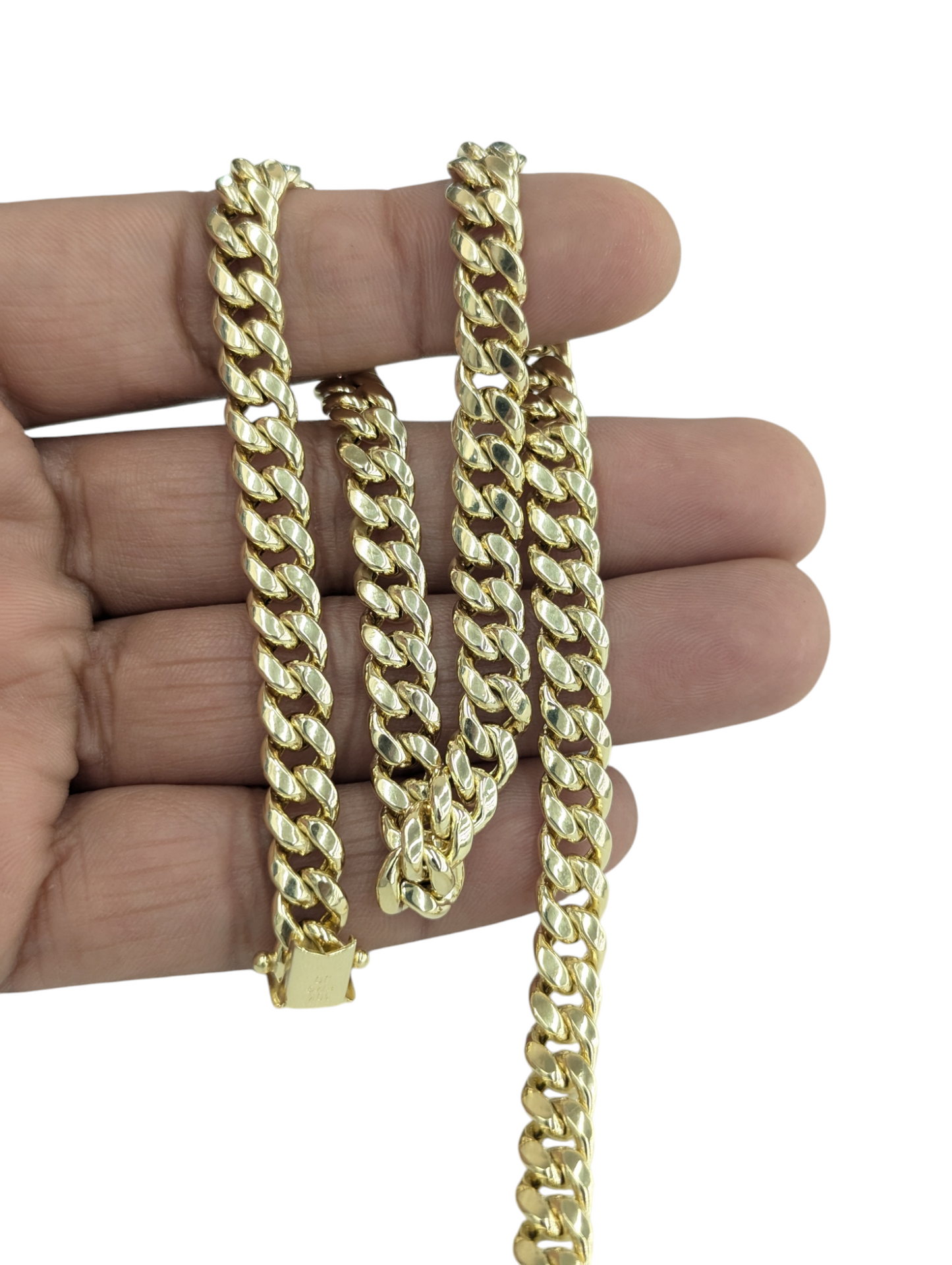 10KT REAL GOLD MIAMI CUBAN CHAIN 7.5MM