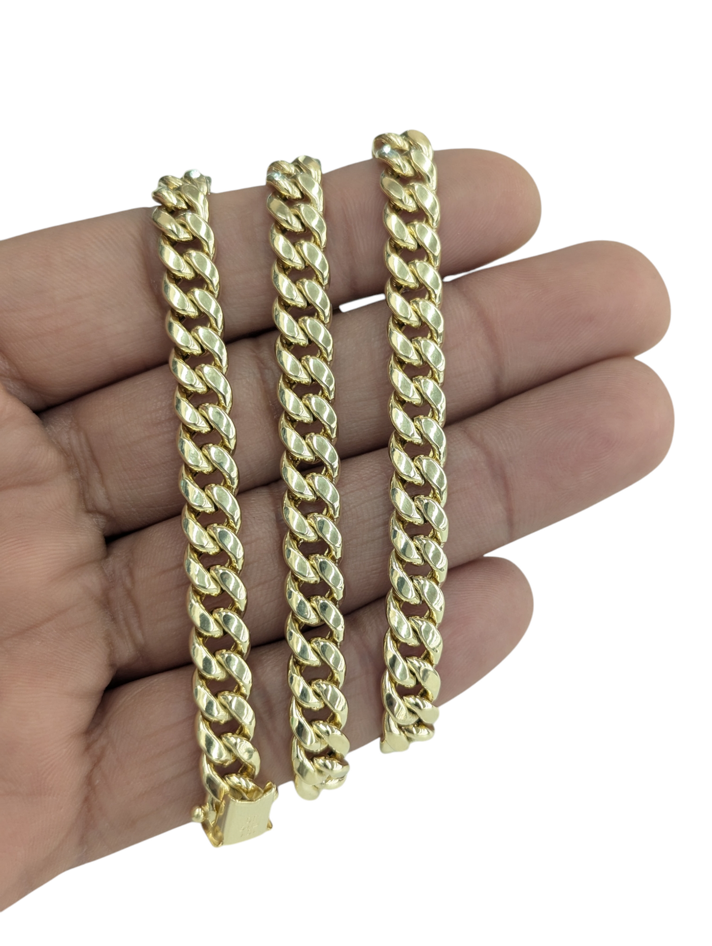 10KT REAL GOLD MIAMI CUBAN CHAIN 7.5MM