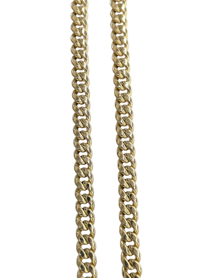 10KT REAL GOLD MIAMI CUBAN CHAIN 7.5MM