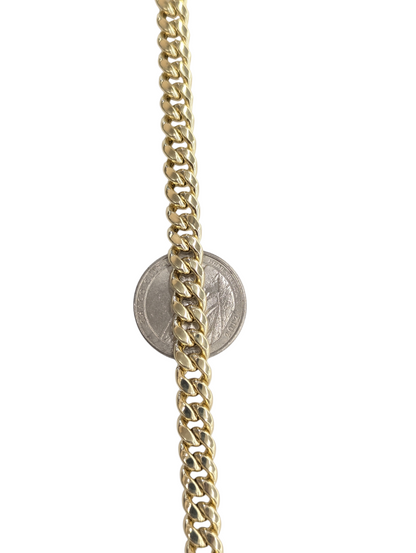 10KT REAL GOLD MIAMI CUBAN CHAIN 7.5MM