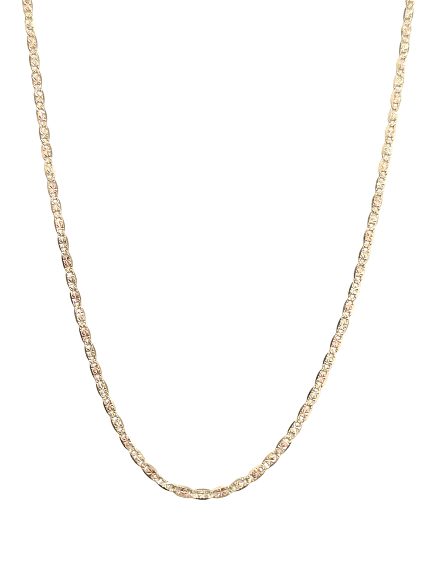 10KT REAL GOLD SOLID VALENTINO CHAIN 2.5MM