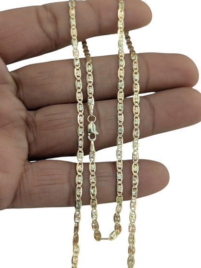 10KT REAL GOLD SOLID VALENTINO CHAIN 2.5MM