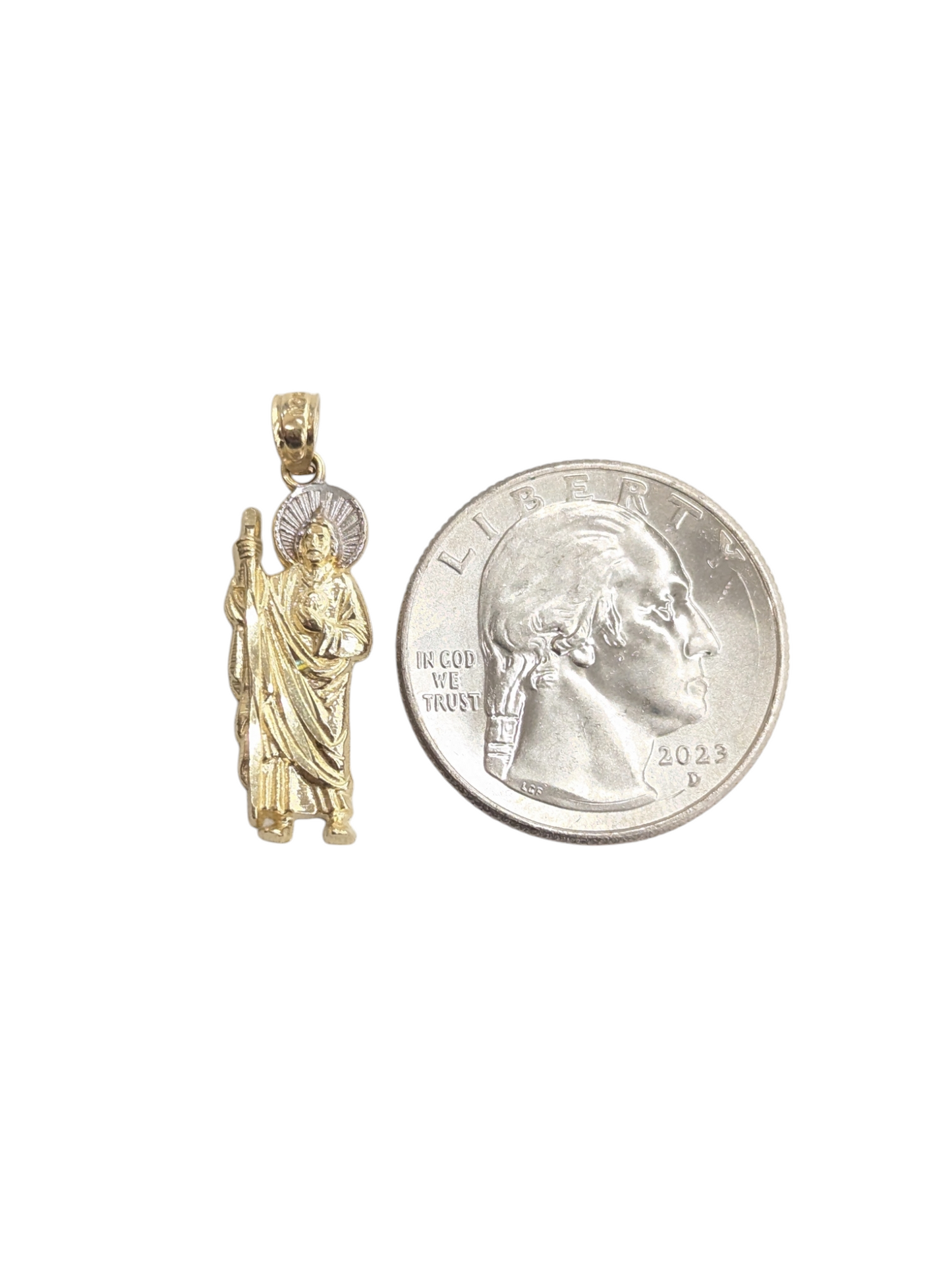 10KT REAL GOLD SAINT JUDE PENDANT