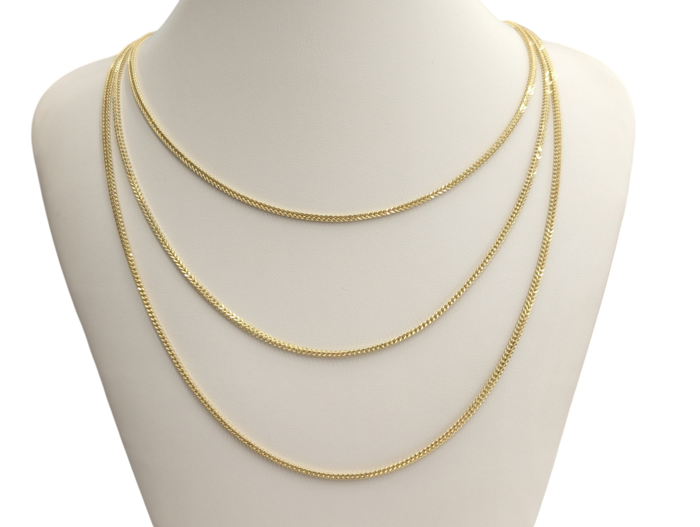 10KT REAL GOLD FRANCO CHAIN 1.5MM