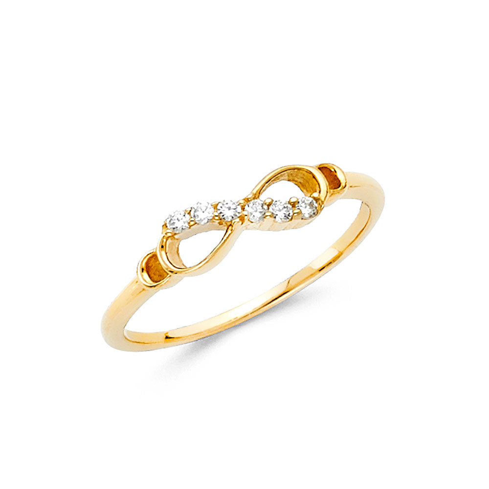 14KT REAL GOLD INFINITE RING FOR WOMEN