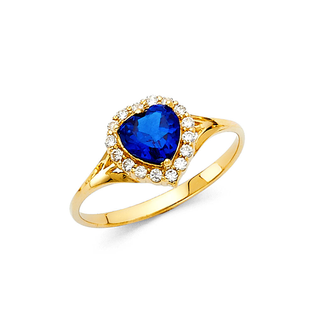 14KT REAL GOLD HEART RING