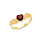 14K REAL GOLD HEART SHAPE RING FOR WOMEN