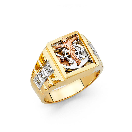 14KT REAL GOLD RELIGIOUS RING FOR MEN