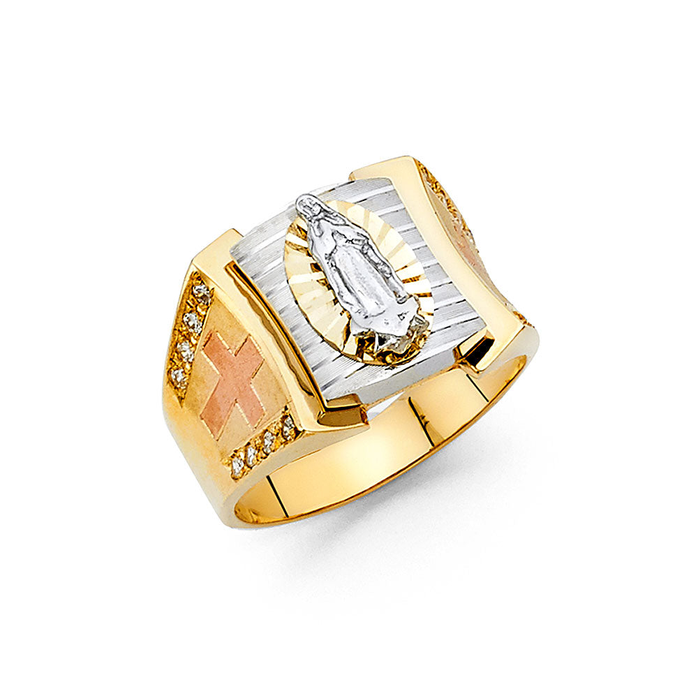 14KT REAL GOLD RELIGIOUS RING FOR MEN