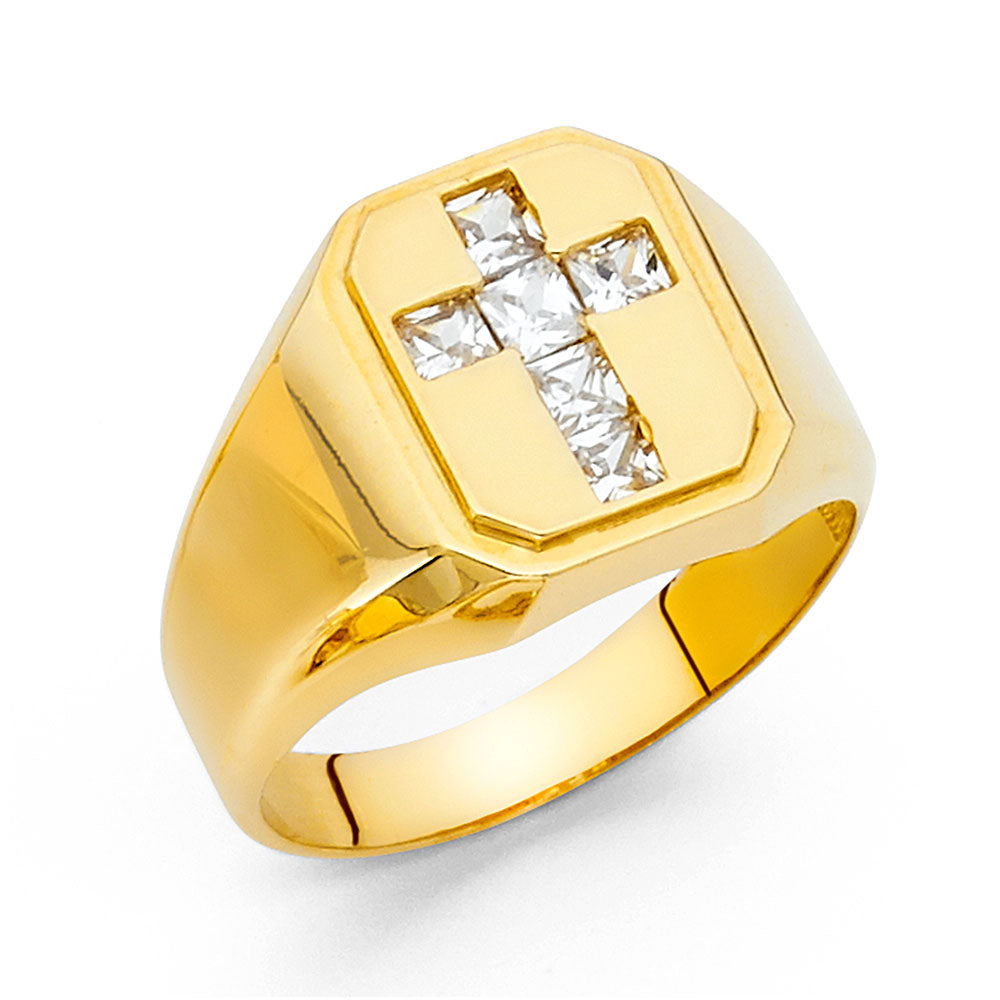 14KT REAL GOLD RELIGIOUS RING FOR MEN