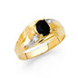 14KT REAL GOLD CZ STONE RING FOR MEN
