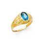14KT REAL GOLD CZ STONE RING FOR MEN