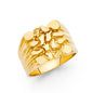 14KT REAL GOLD NUGGET RING FOR MEN