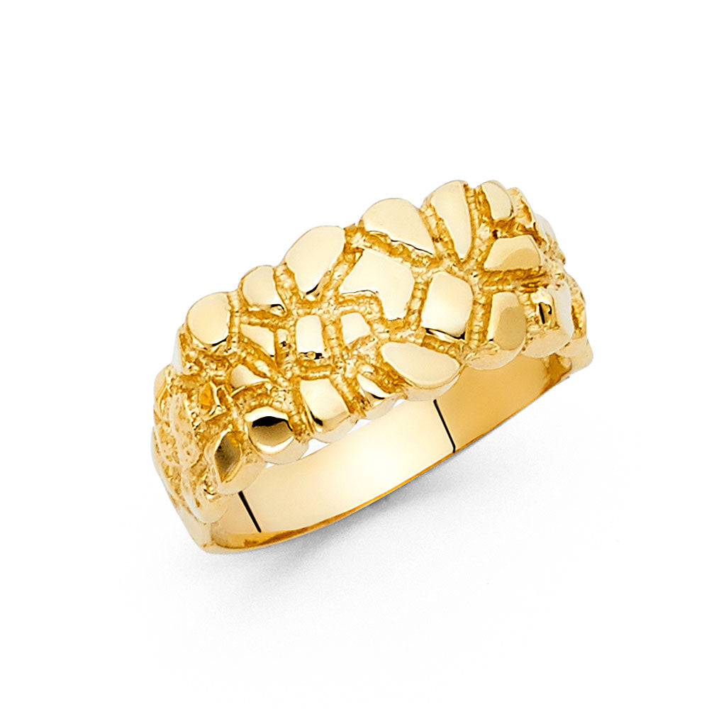 14KT REAL GOLD NUGGET RING FOR MEN